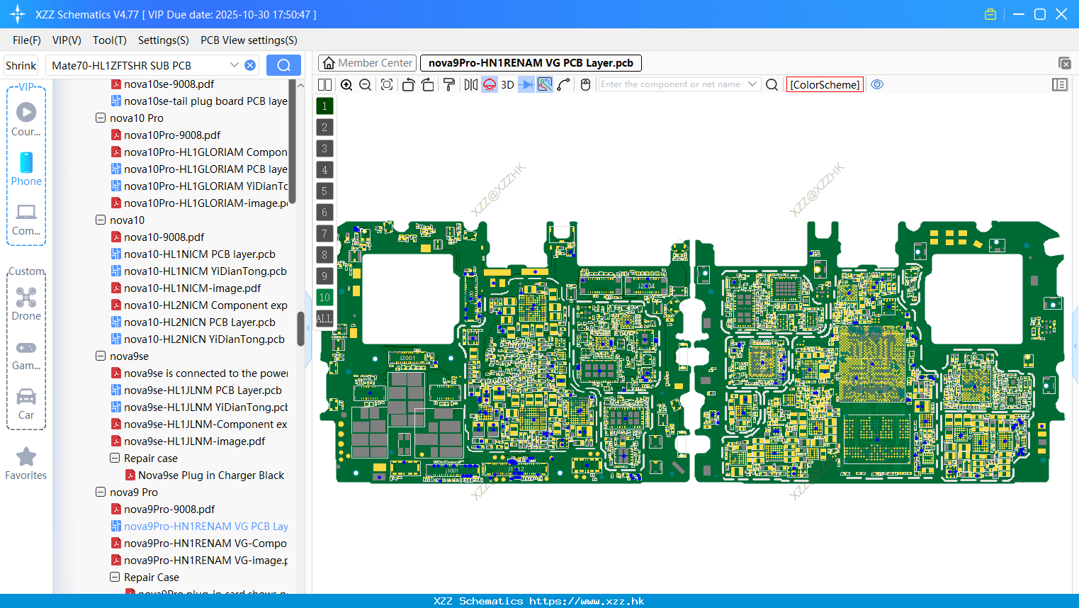 Huawei Nova9Pro-HN1RENAM VG PCB Layer